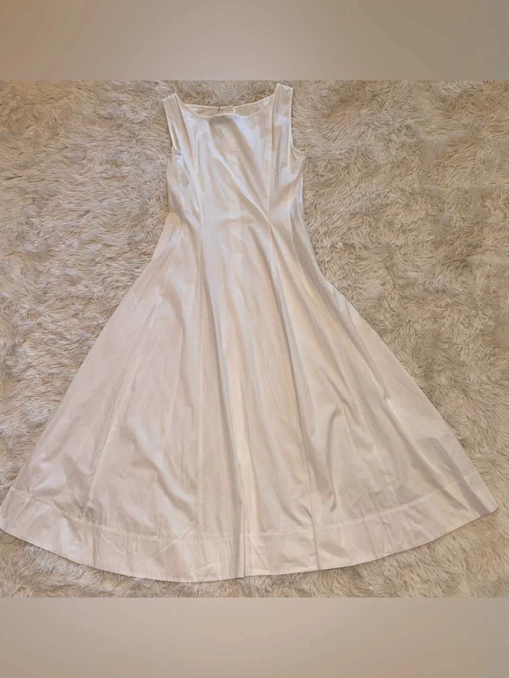 NEW Polo Ralph Lauren Paneled Cotton Button-Up Midi White Dress sz 4 - Picture 7 of 9